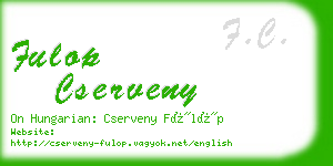 fulop cserveny business card